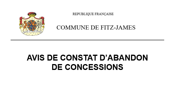 AVIS D’ABANDON DE CONCESSIONS