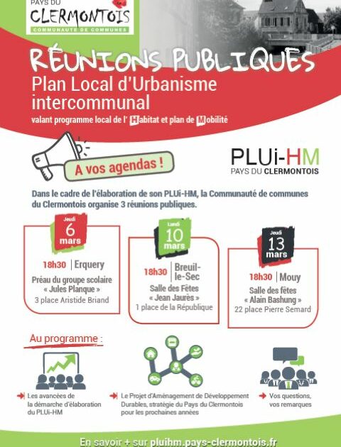 Réunions publiques PLUi-HM