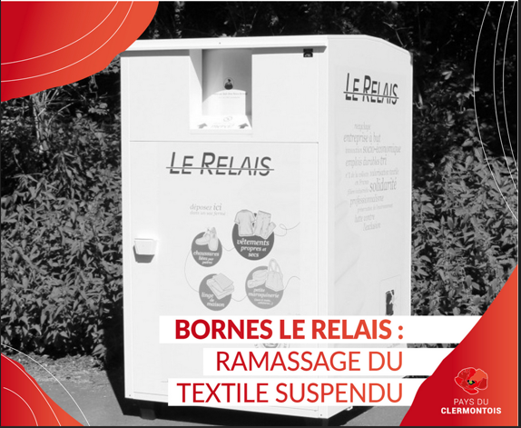 Suspension du ramassage des bornes textiles Le Relais