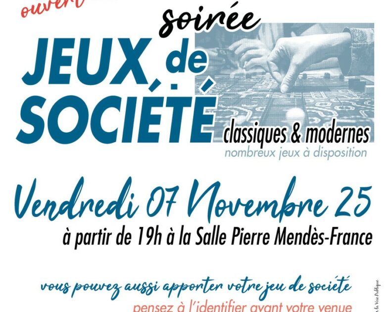 JEUX DE SOCIÉTÉ 7 NOVEMBRE 2025
