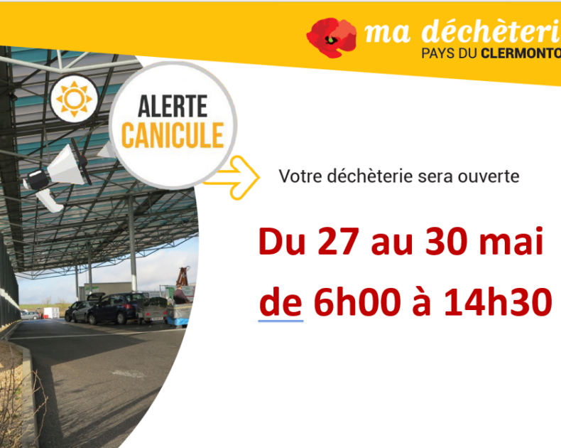 Modification des horaires de la déchèterie